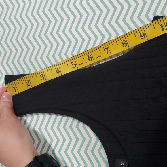 NEW Almost Famous Scoop Neck Knitted Ribbed Midi Black Dress sz XL - Picture 9 of 10